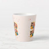 Friends Keepsake Collage add your photo カフェラテマグ (正面)