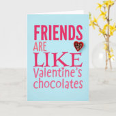 Friends Like Chocolate Valentine Card カード (黄色い花)