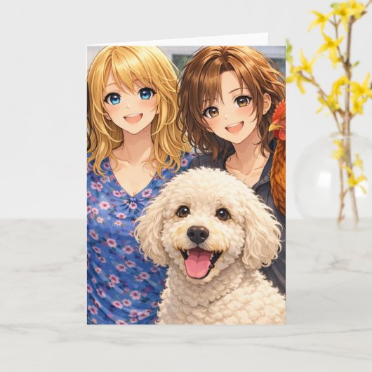 Friends Make Life Brighter Greeting Card カード (黄色い花)