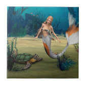 Friends Mermaid und Turtle タイル (正面)
