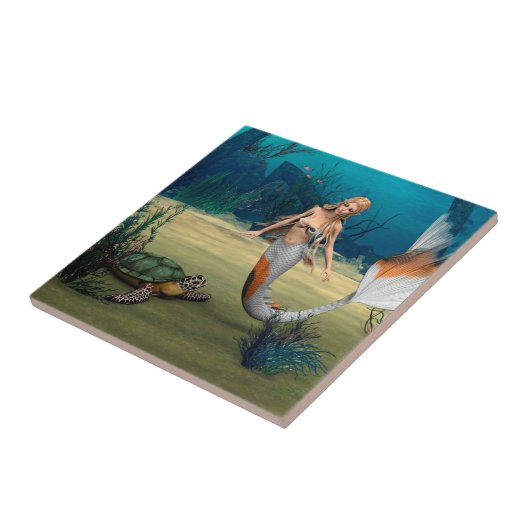 Friends Mermaid und Turtle タイル (側面)