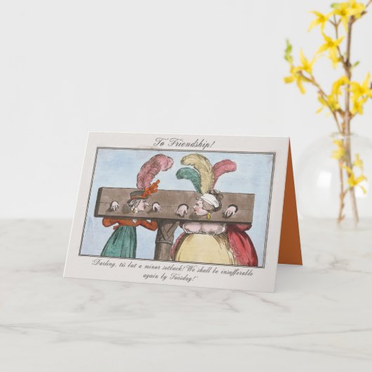  Friends Misbehaving Funny Not Sorry Friendship カード (黄色い花)