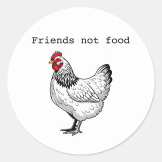 Friends not food sticker ラウンドシール