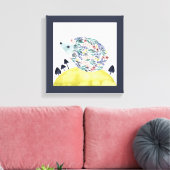 Friends of Clementine |フォークアートヘッジホッグ キャンバスプリント (インサイチュ (リビング))