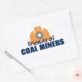 Friends of Coal Miners 楕円形シール (封筒)