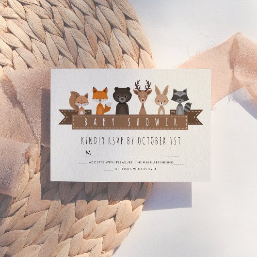 Friends of the Forest Woodland Baby Shower RSVP