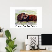 Friends of the Sea Otter Poster ポスター (ホームオフィス)
