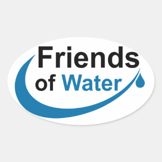 Friends of Water 楕円形シール