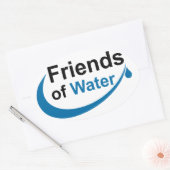 Friends of Water 楕円形シール (封筒)