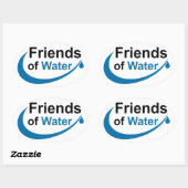 Friends of Water 楕円形シール (シート)