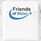 Friends of Water 楕円形シール (バッグ)