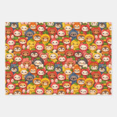 Friends Parade | Cute Animal Wrapping Paper Sheets ラッピングペーパーシート (正面3)