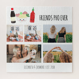 Friends Pho Ever かわいいフォトコラージュ カスタムデザイン ジグソーパズル