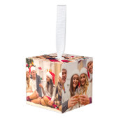 Friends Photo Cubeパーソナライズされたオーナメント キューブオーナメント (正面アングル)