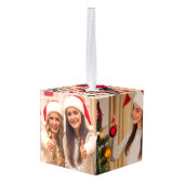 Friends Photo Cubeパーソナライズされたオーナメント キューブオーナメント (裏面アングル)