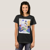 Friends Playing Cards Together Indoors Tシャツ (正面フル)