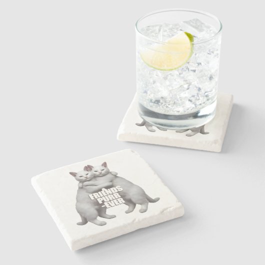 Friends Purr-Ever ストーンコースター (横)