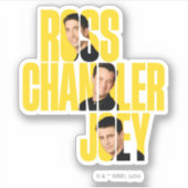 FRIENDS™ | Ross, Chandler & Joey シール (正面)