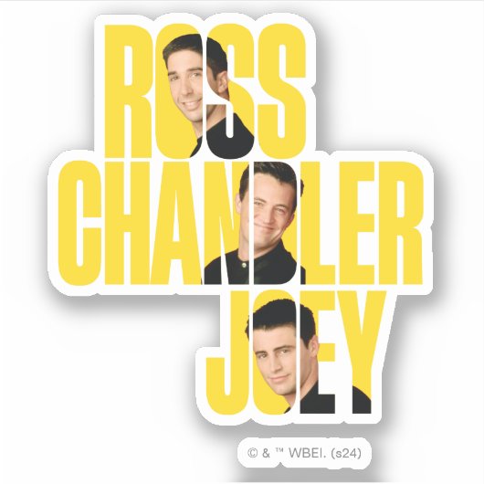 FRIENDS™ | Ross, Chandler & Joey シール (正面)