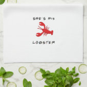 Friends She's His Lobster キッチンタオル (折り畳み)