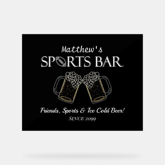 Friends, Sports & Beer - Sportsバーアクリルサイン アクリルサイン (正面)