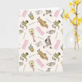 FRIENDS™ Tan Cartoon Pattern カード (黄色い花)