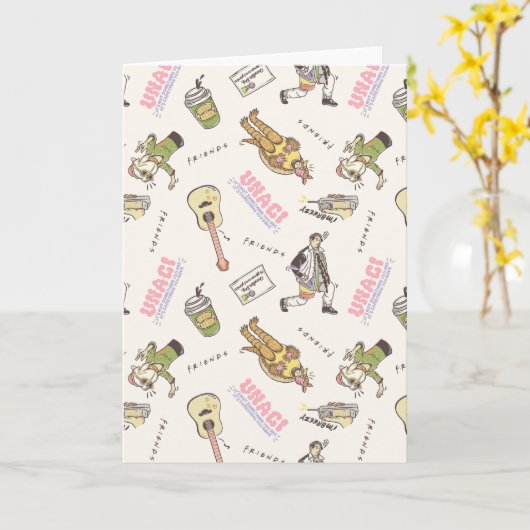 FRIENDS™ Tan Cartoon Pattern カード (黄色い花)