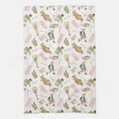 FRIENDS™ Tan Cartoon Pattern キッチンタオル (縦)