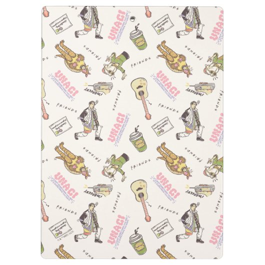 FRIENDS™ Tan Cartoon Pattern クリップボード (裏面)