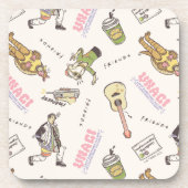 FRIENDS™ Tan Cartoon Pattern コースター (正面)