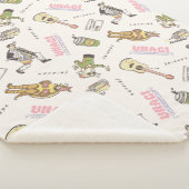 FRIENDS™ Tan Cartoon Pattern シェルパブランケット (3/4)