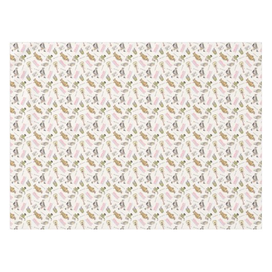 FRIENDS™ Tan Cartoon Pattern テーブルクロス (正面(横))