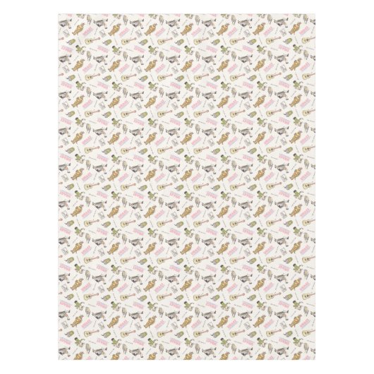 FRIENDS™ Tan Cartoon Pattern テーブルクロス (正面)