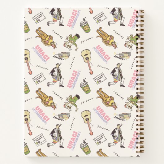 FRIENDS™ Tan Cartoon Pattern ノートブック (裏面)