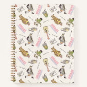 FRIENDS™ Tan Cartoon Pattern ノートブック (正面)