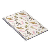 FRIENDS™ Tan Cartoon Pattern ノートブック (右側)