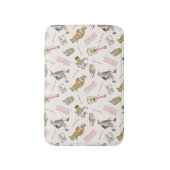 FRIENDS™ Tan Cartoon Pattern バスマット (正面縦)