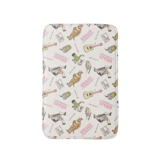 FRIENDS™ Tan Cartoon Pattern バスマット (正面縦)