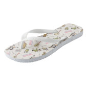 FRIENDS™ Tan Cartoon Pattern ビーチサンダル (アングル)