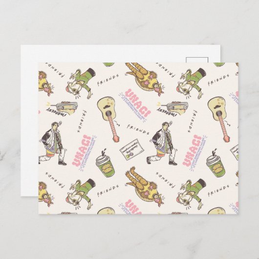 FRIENDS™ Tan Cartoon Pattern ポストカード (正面/裏面)