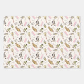 FRIENDS™ Tan Cartoon Pattern ラッピングペーパーシート (正面)