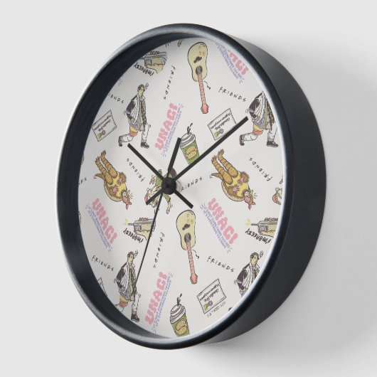 FRIENDS™ Tan Cartoon Pattern 壁時計 (傾斜)