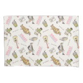 FRIENDS™ Tan Cartoon Pattern 枕カバー (正面)