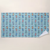 FRIENDS™ | The One With Video Tape Pattern ビーチタオル (正面)