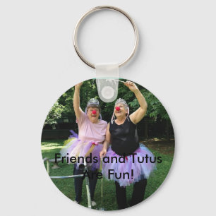 Friends + Tutus =おもしろい時間 キーホルダー