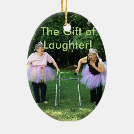 Friends + Tutus =おもしろい時間 セラミックオーナメント (裏面)