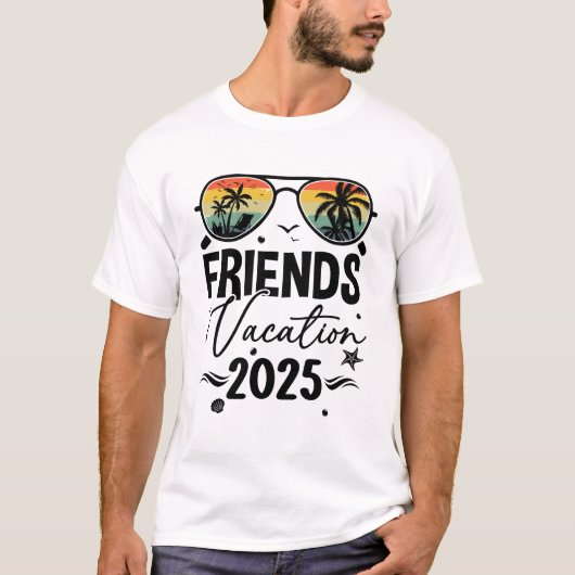 Friends Vacation 2025 Making Memories Together Gir Tシャツ (正面)