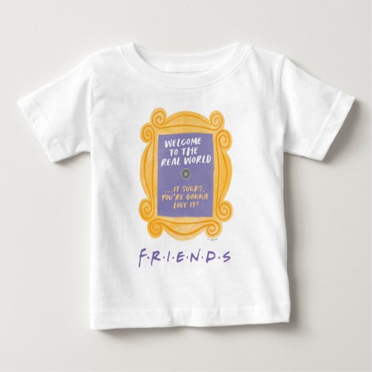 FRIENDS™ | Welcome to the Real World 引用 ベビーTシャツ (正面)