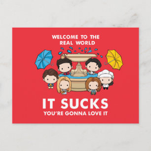 FRIENDS™ Welcome to the Real World Chibi インビテーションポストカード