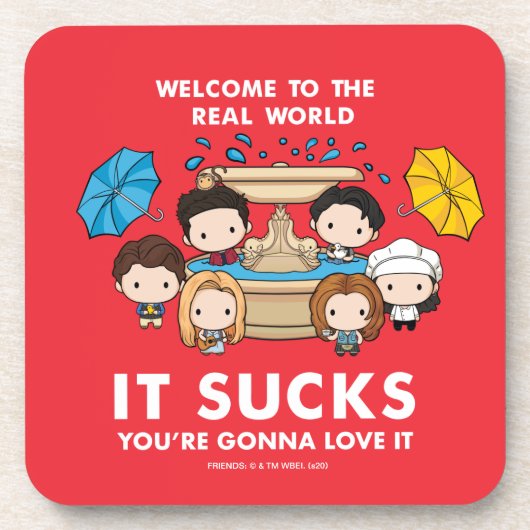FRIENDS™ | Welcome to the Real World Chibi コースター (正面)
